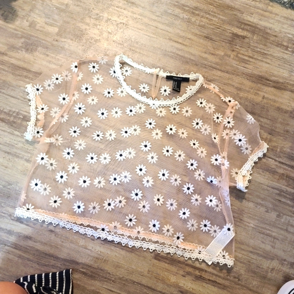 Forever 21 mesh crop top